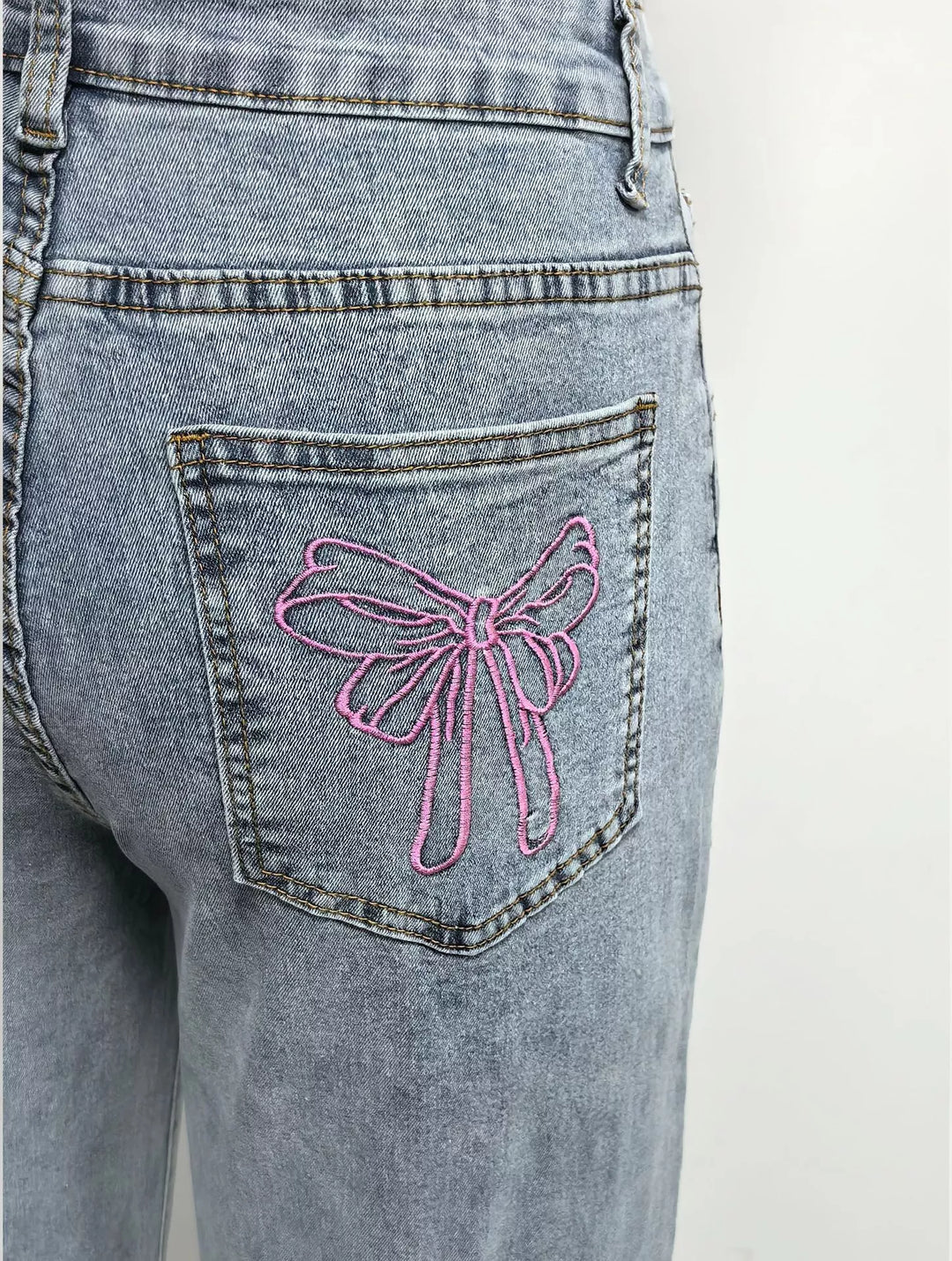 High-rise wide-leg jeans with full-length hem