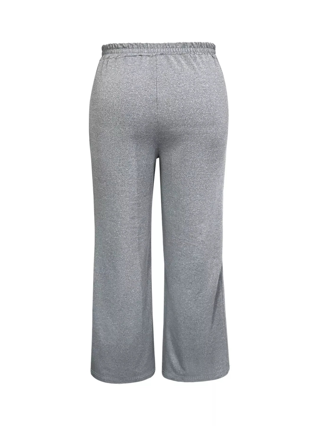 Plus size wide-leg pants with contrast side stripes