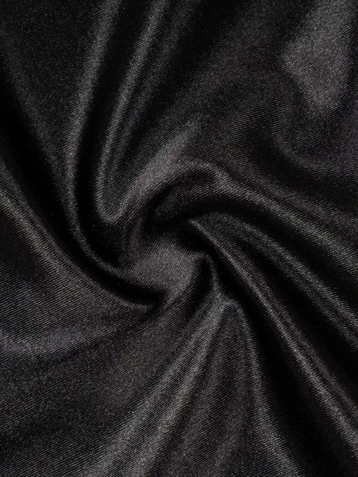 High-waist satin maxi skirt with bow waist trim