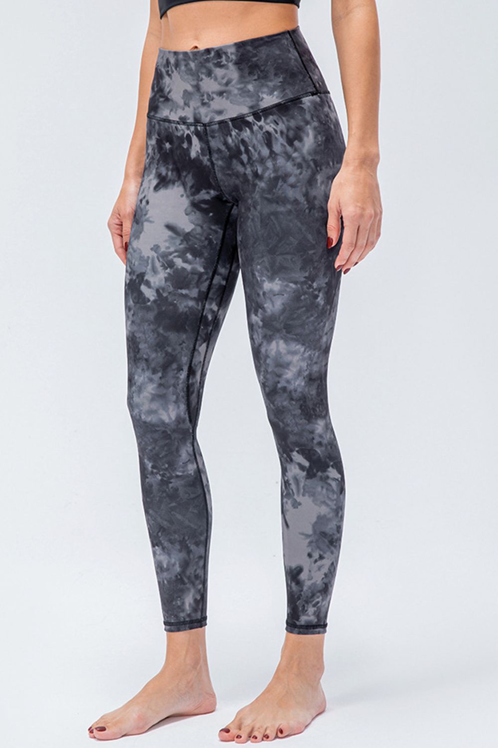 Wide waistband high-rise full-length active leggings
