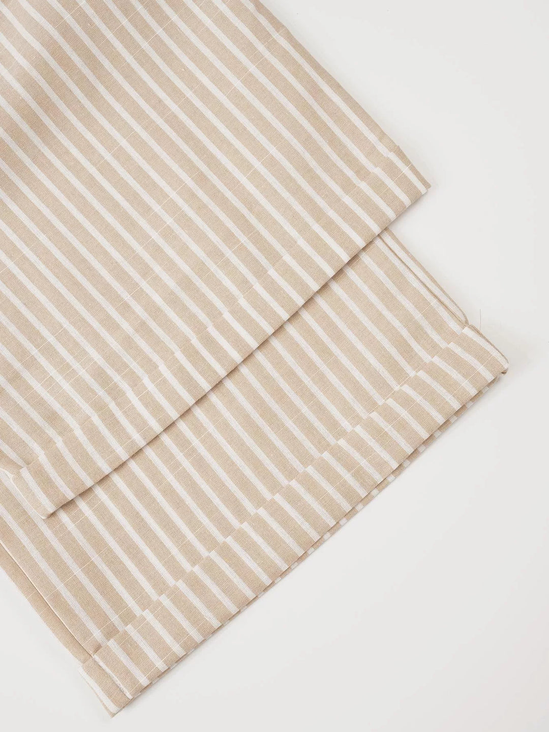 High-waisted pinstripe wide-leg pants with pockets
