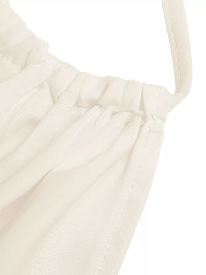 Halter neck peplum top with ruched waist