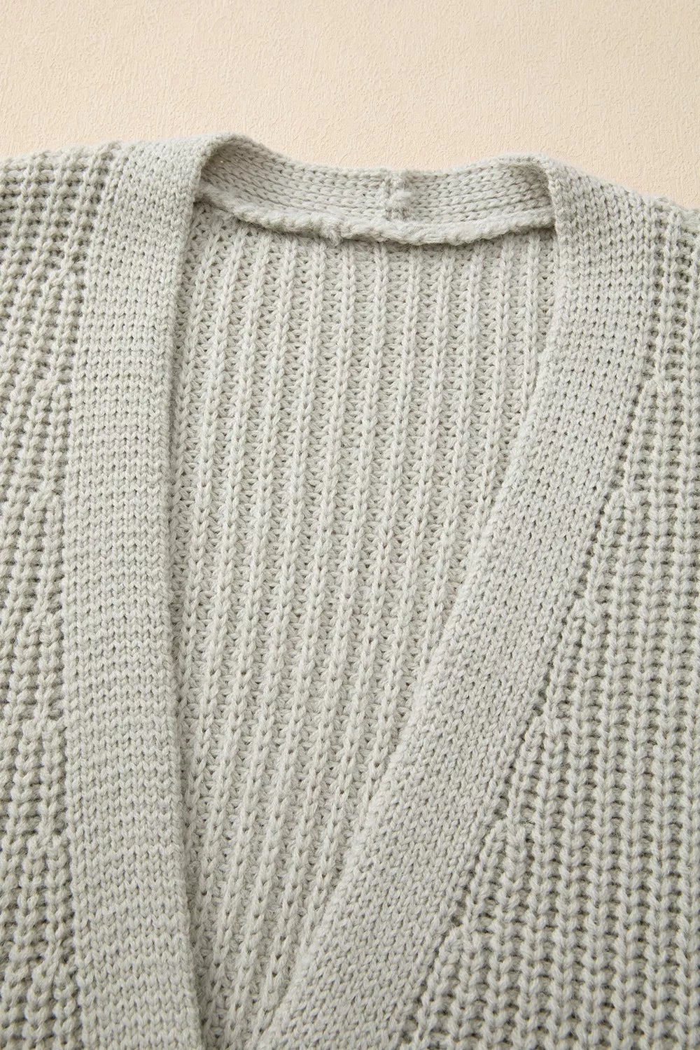 Chunky ribbed knit button-down cardigan