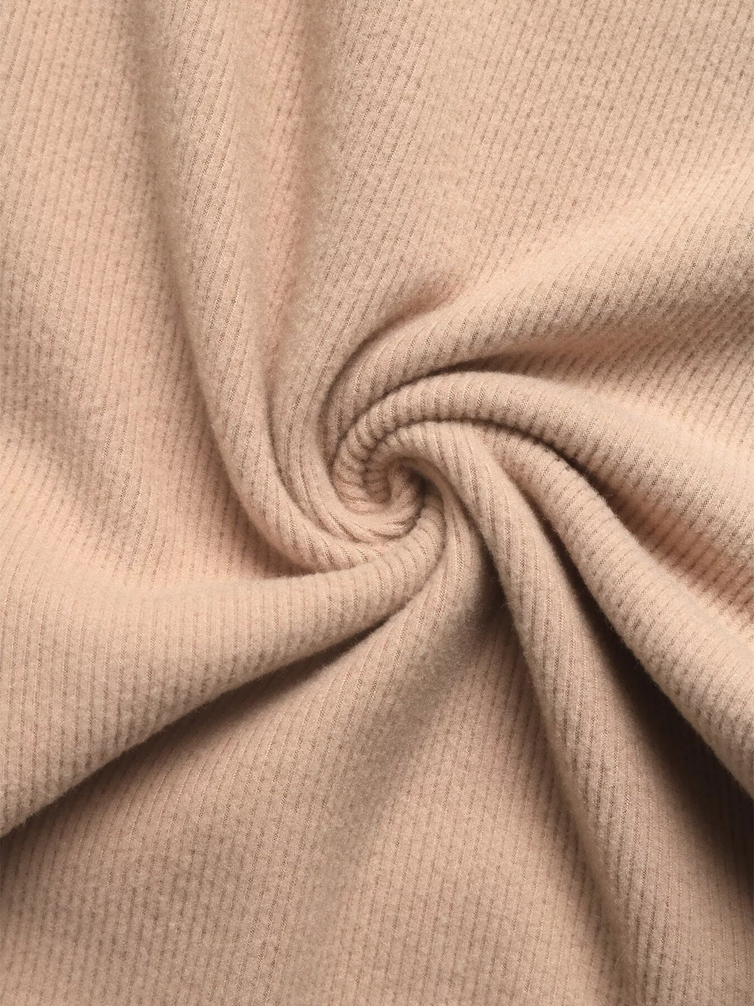 Ribbed knit hoodie and wide-leg pants two-piece set
