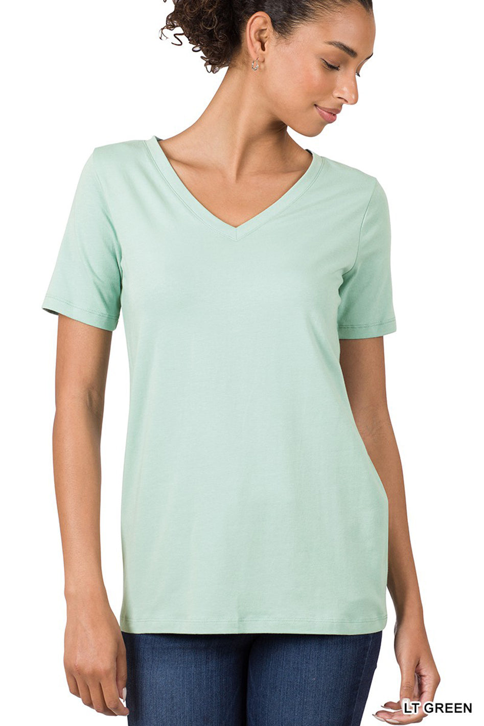 Cotton V-Neck Short Sleeve T-Shirts - Azoroh