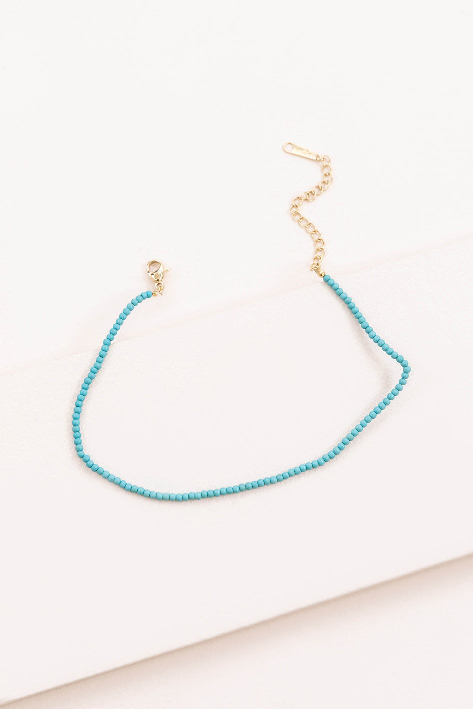 Turquoise Beaded Anklet - Azoroh