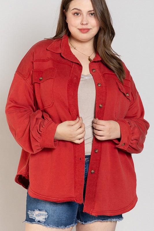 Button Front Closure Jacket - Azoroh
