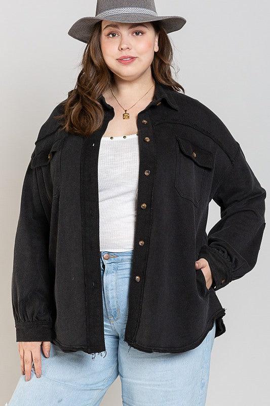 Button Front Closure Jacket - Azoroh