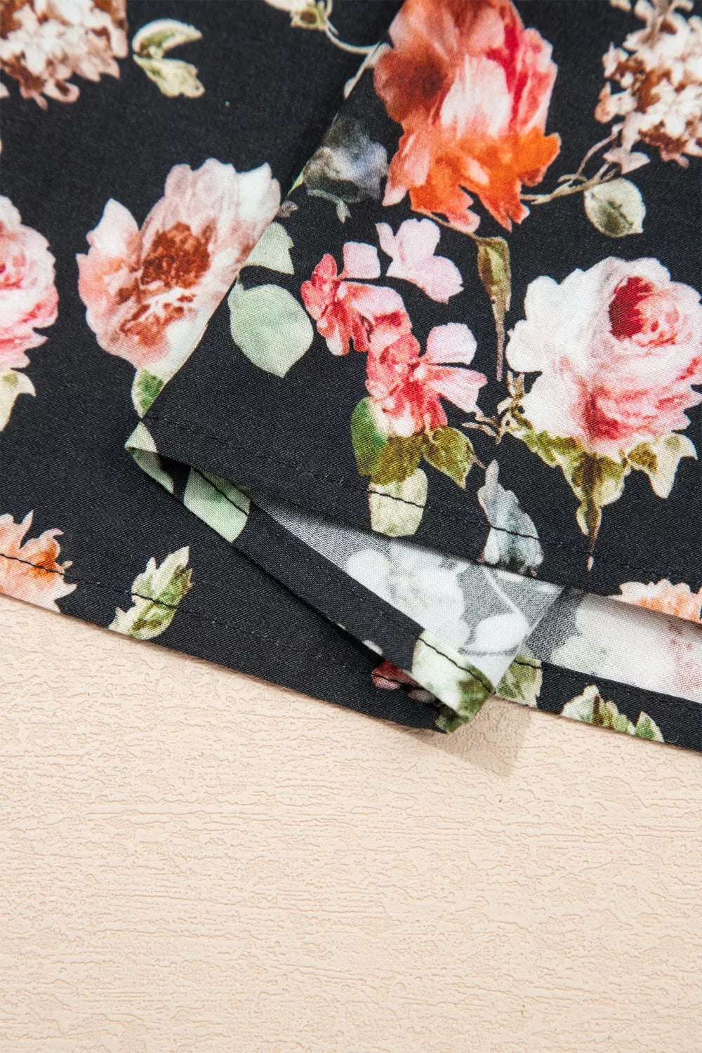 Floral puff sleeve smocked waist tiered maxi dress