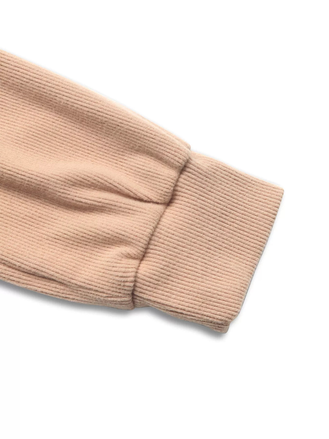 Ribbed knit hoodie and wide-leg pants two-piece set
