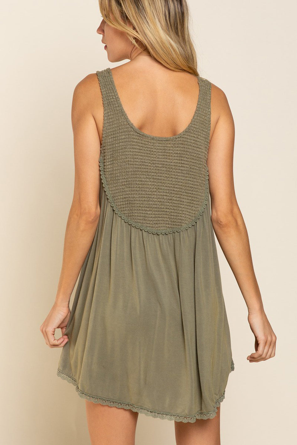 Perfect Flowy Fit Thermal Knit Paneled Tank Top - Azoroh