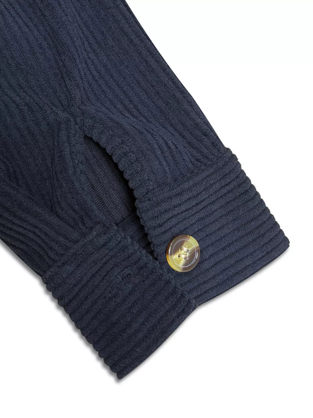 Ribbed corduroy hooded jacket with drawstring and pockets