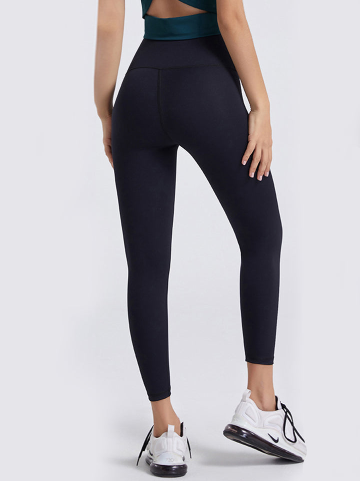 Wide waistband high-rise workout leggings