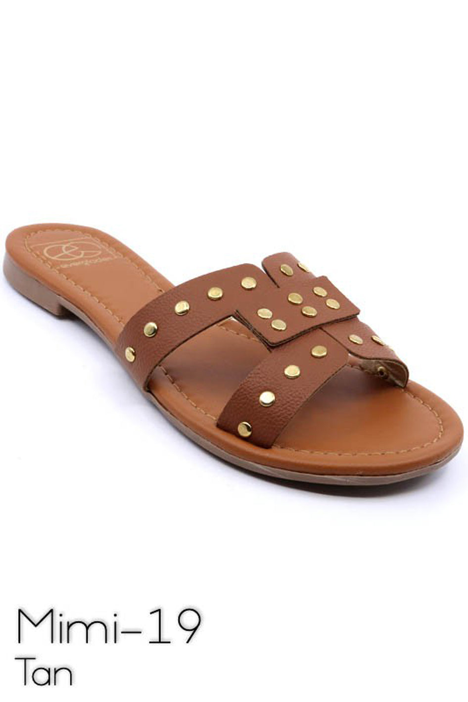 Slide sandal with rivet studs - Azoroh