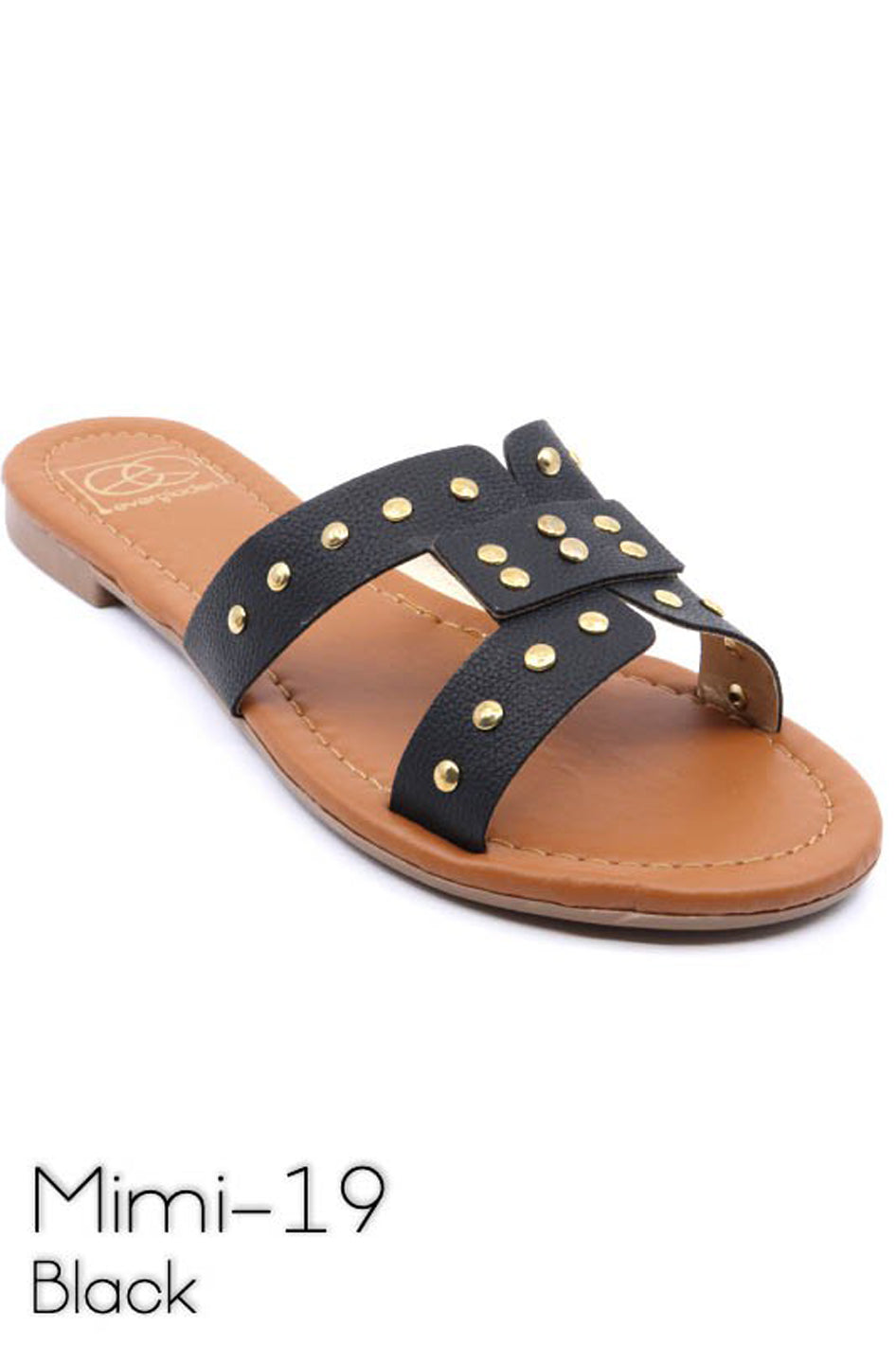 Slide sandal with rivet studs - Azoroh