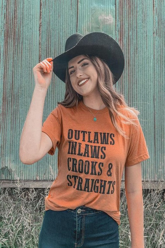 Outlaws, Inlaws, Crooks and Straits Tee - Azoroh