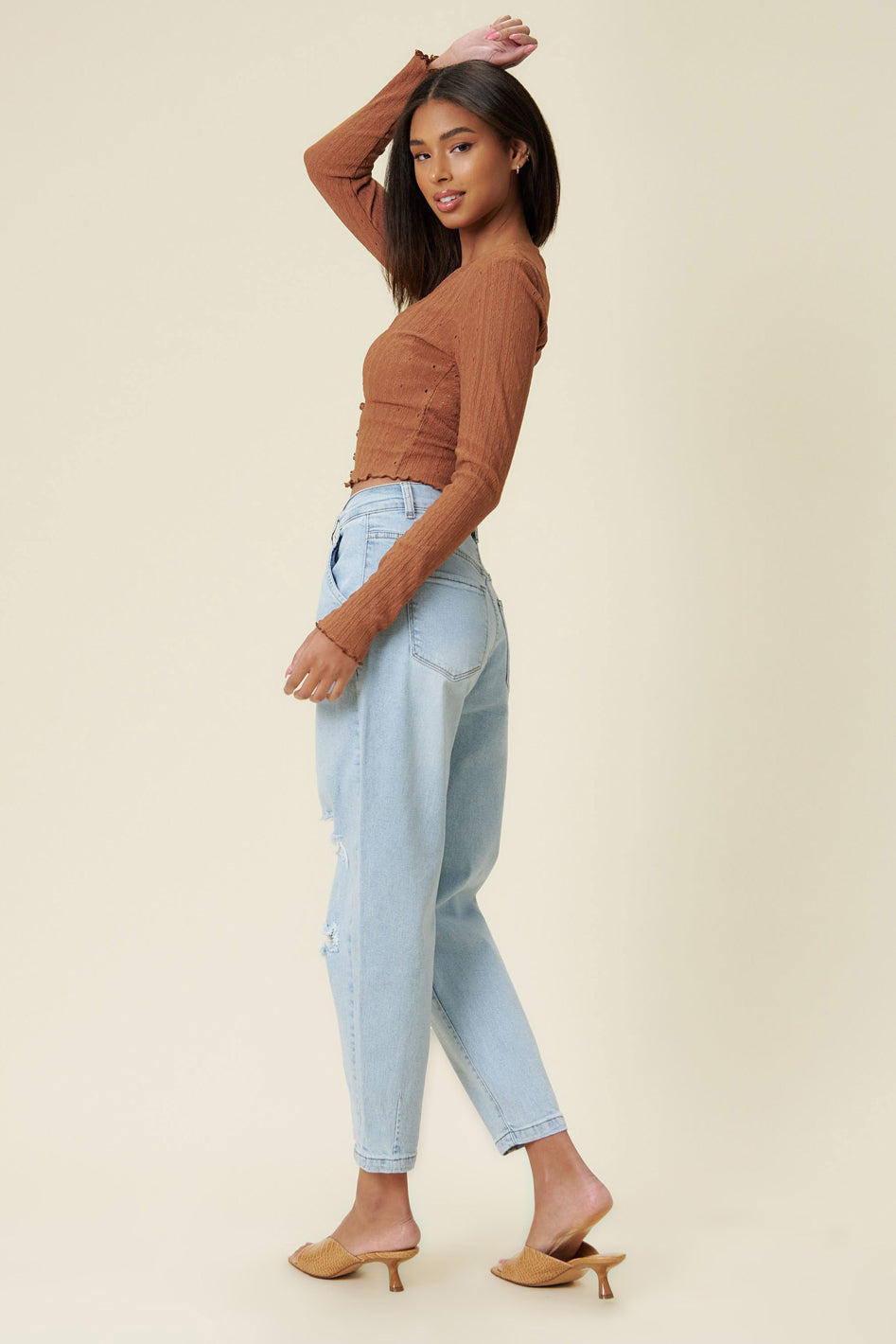 Distressed Slouchy Jeans - Azoroh