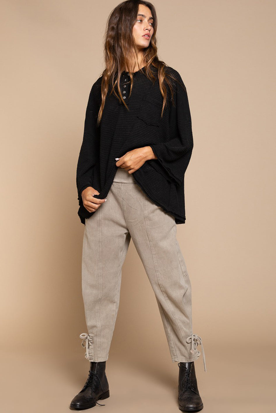 Bell Sleeve Oversized Fit Sweater Top