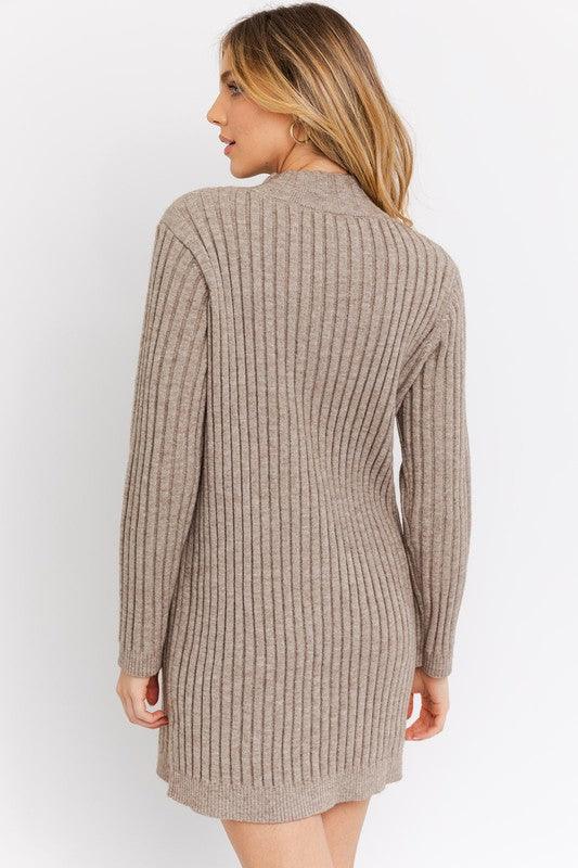 Turtle Neck Sweater Dress - Azoroh