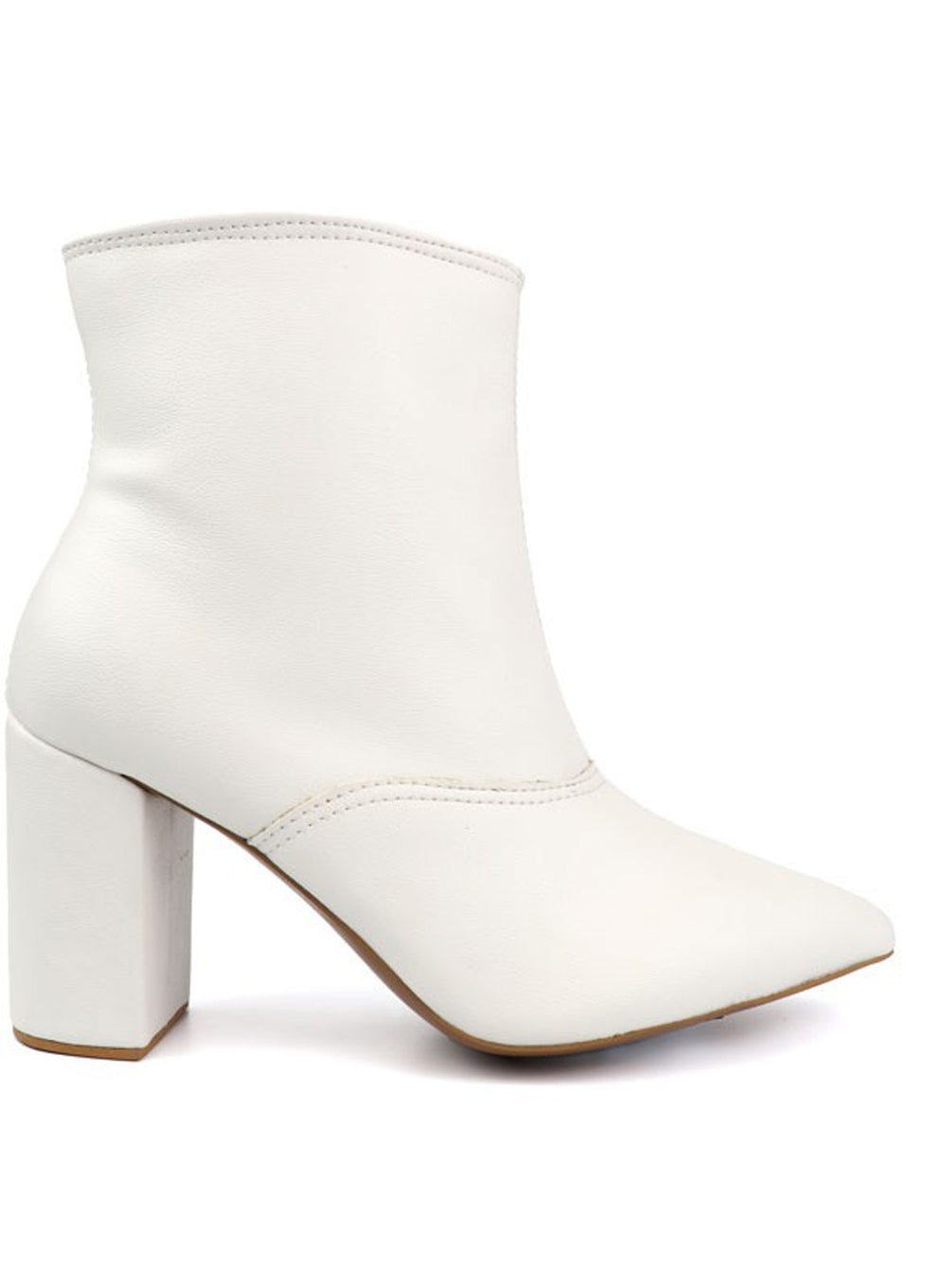 Pointed Toe Bootie with a Block Heel - Azoroh