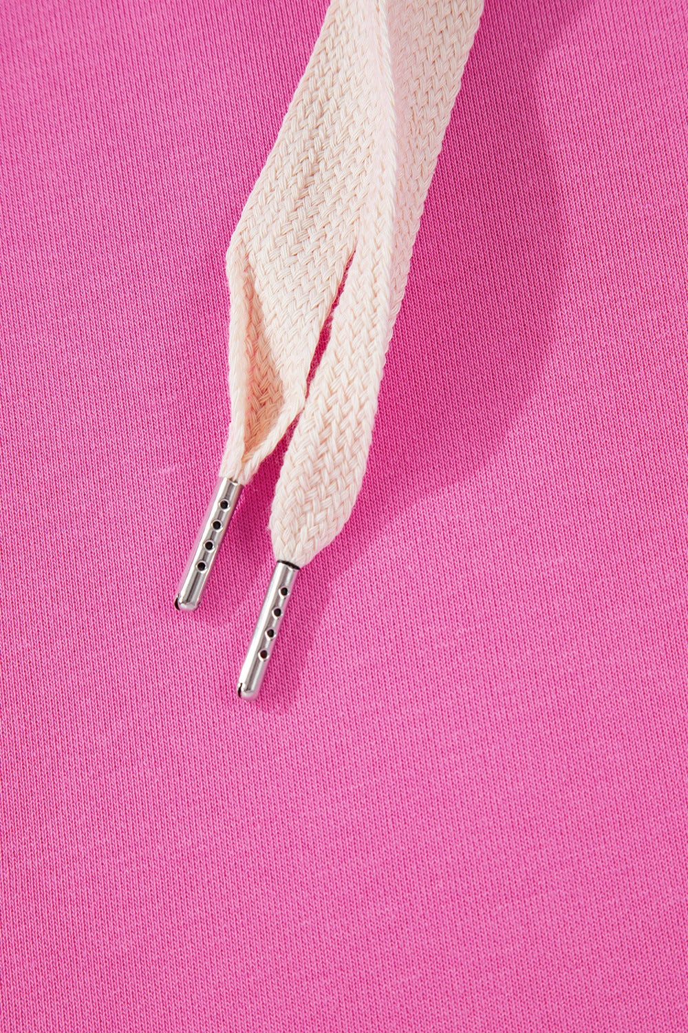 Cropped drawstring hoodie with dropped shoulders