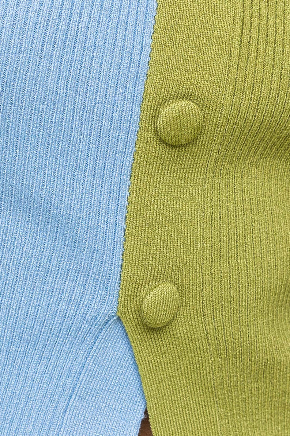 Color Block Button Front Sweater Top - Azoroh