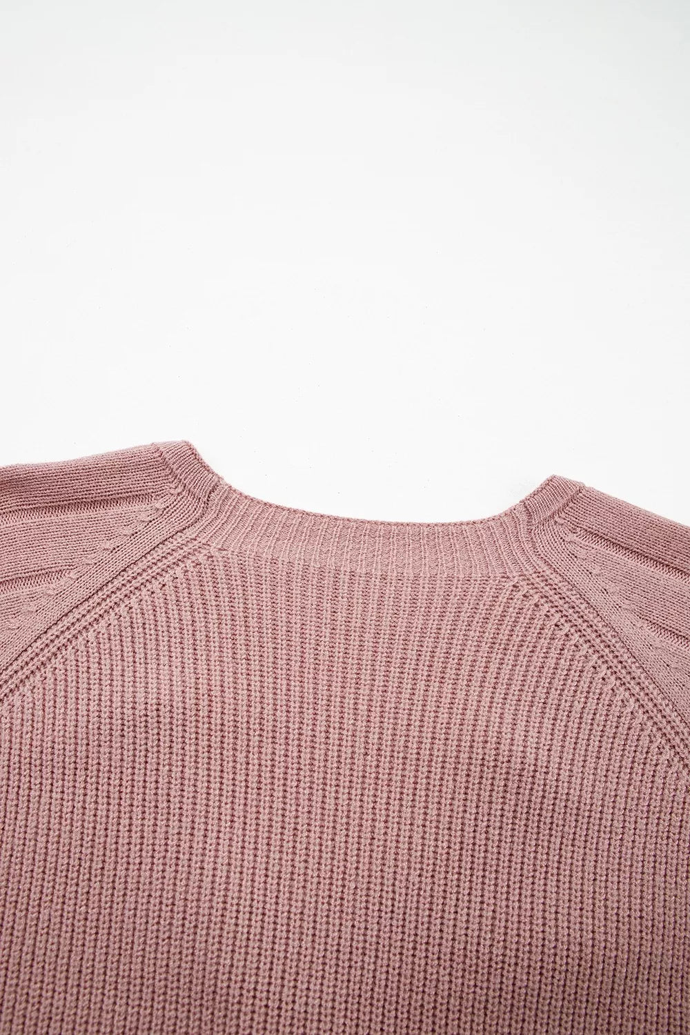 Textured knit button-front cardigan with drop shoulders