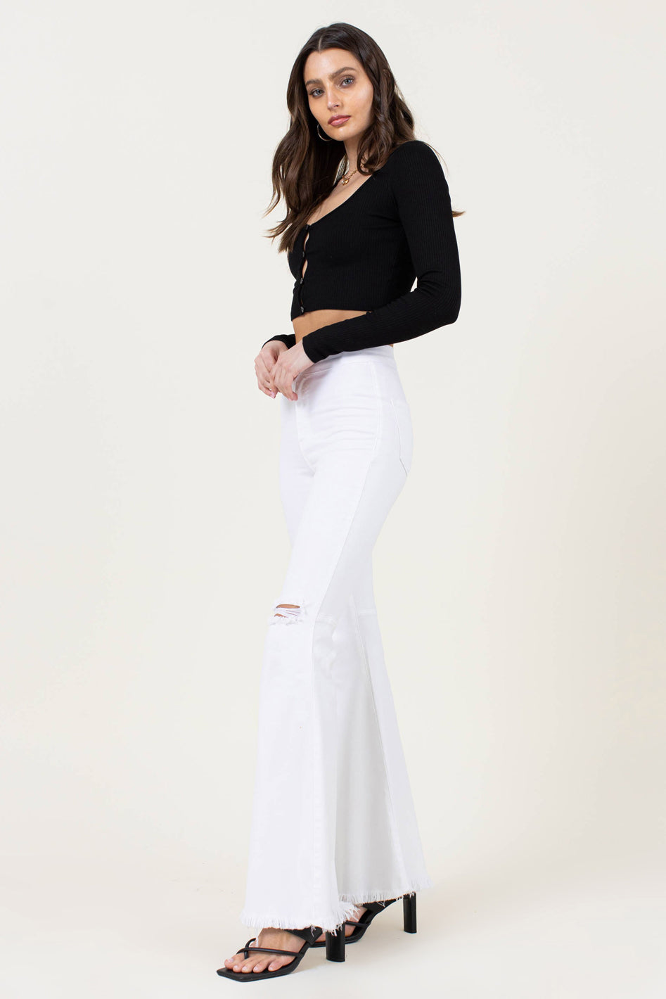 High Waisted Flare Jeans - Azoroh