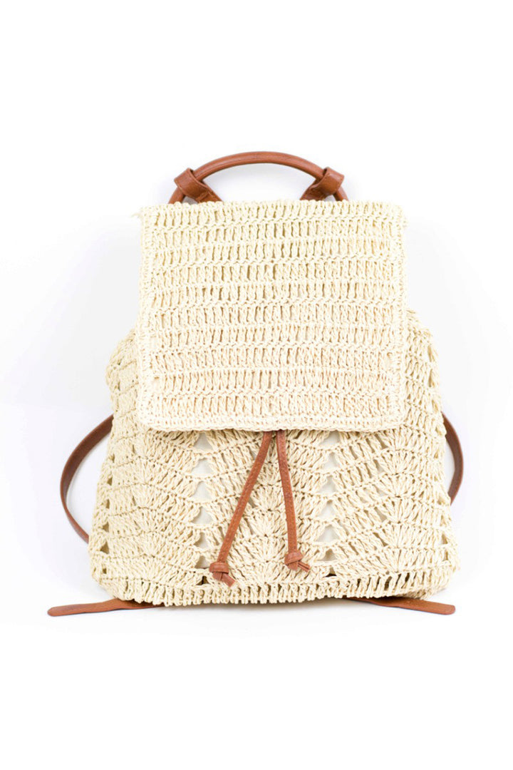 Woven Straw Backpack - Azoroh