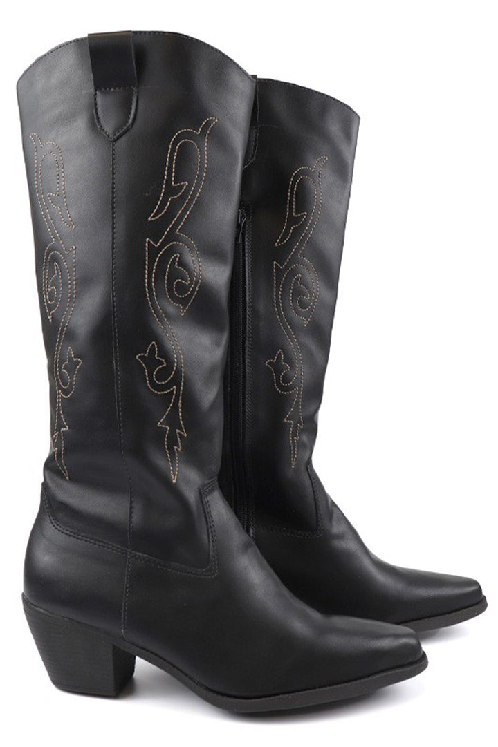 Beautiful Western Style Tall Boots - Azoroh