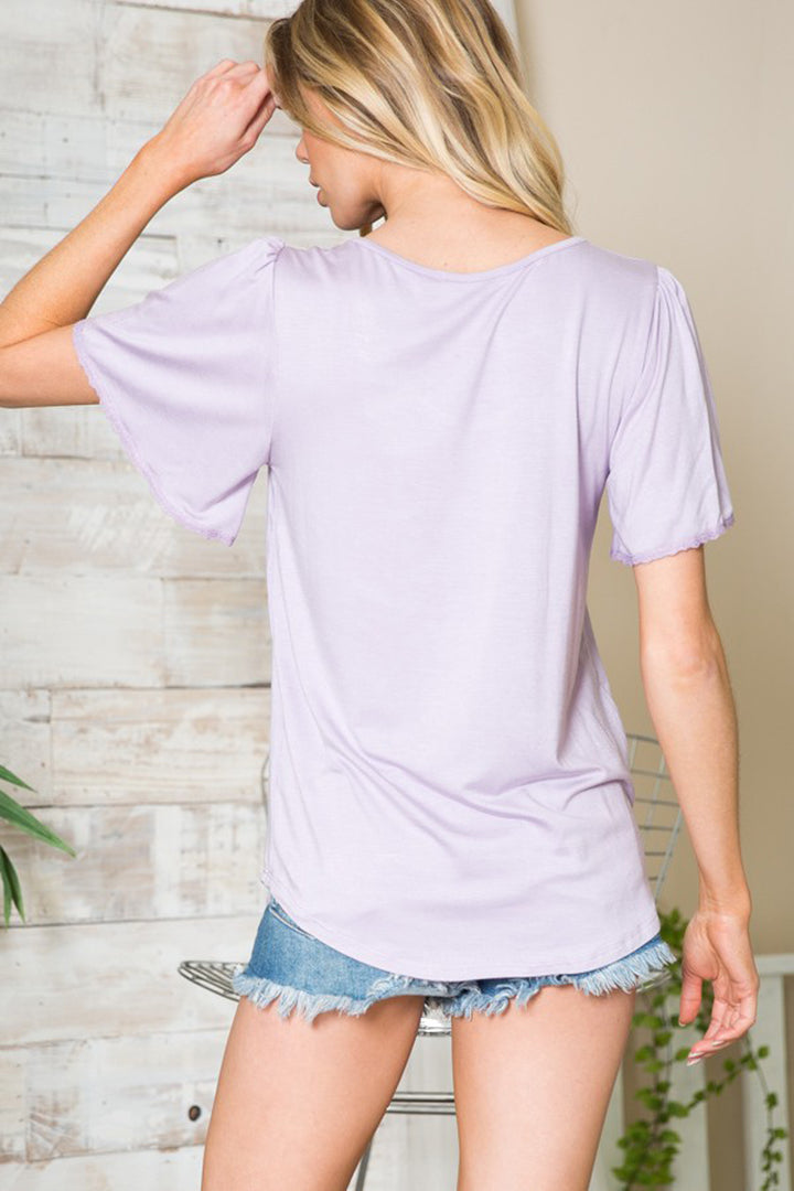 Luxe Strappy Flutter Sleeve Knit Top