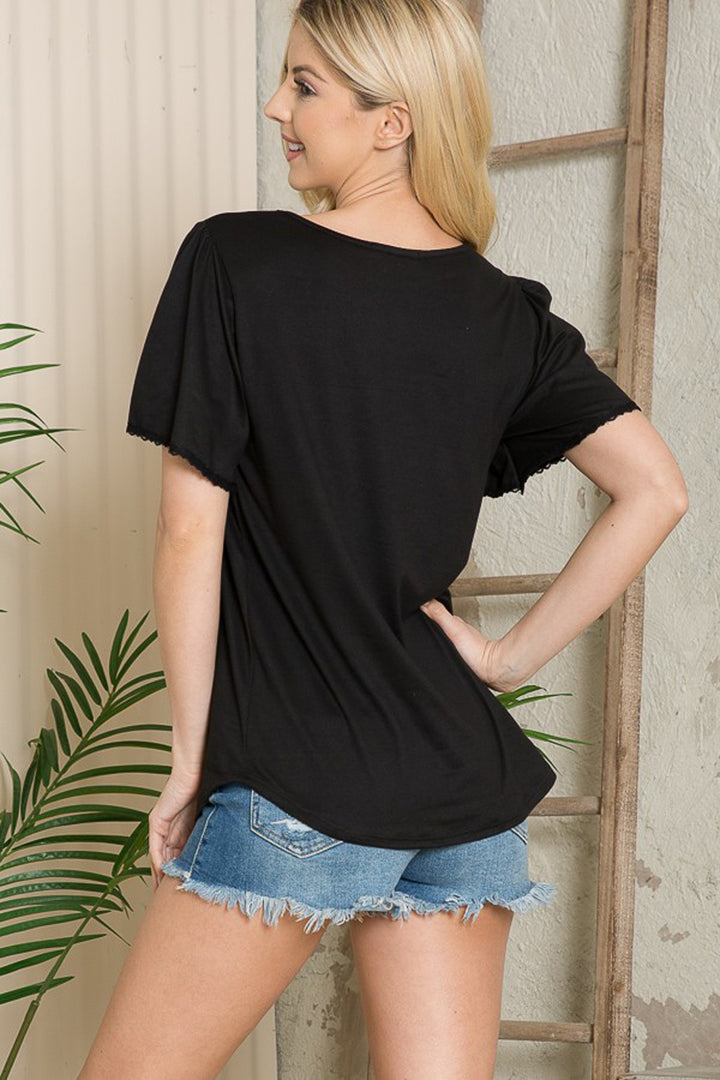 Luxe Strappy Flutter Sleeve Knit Top