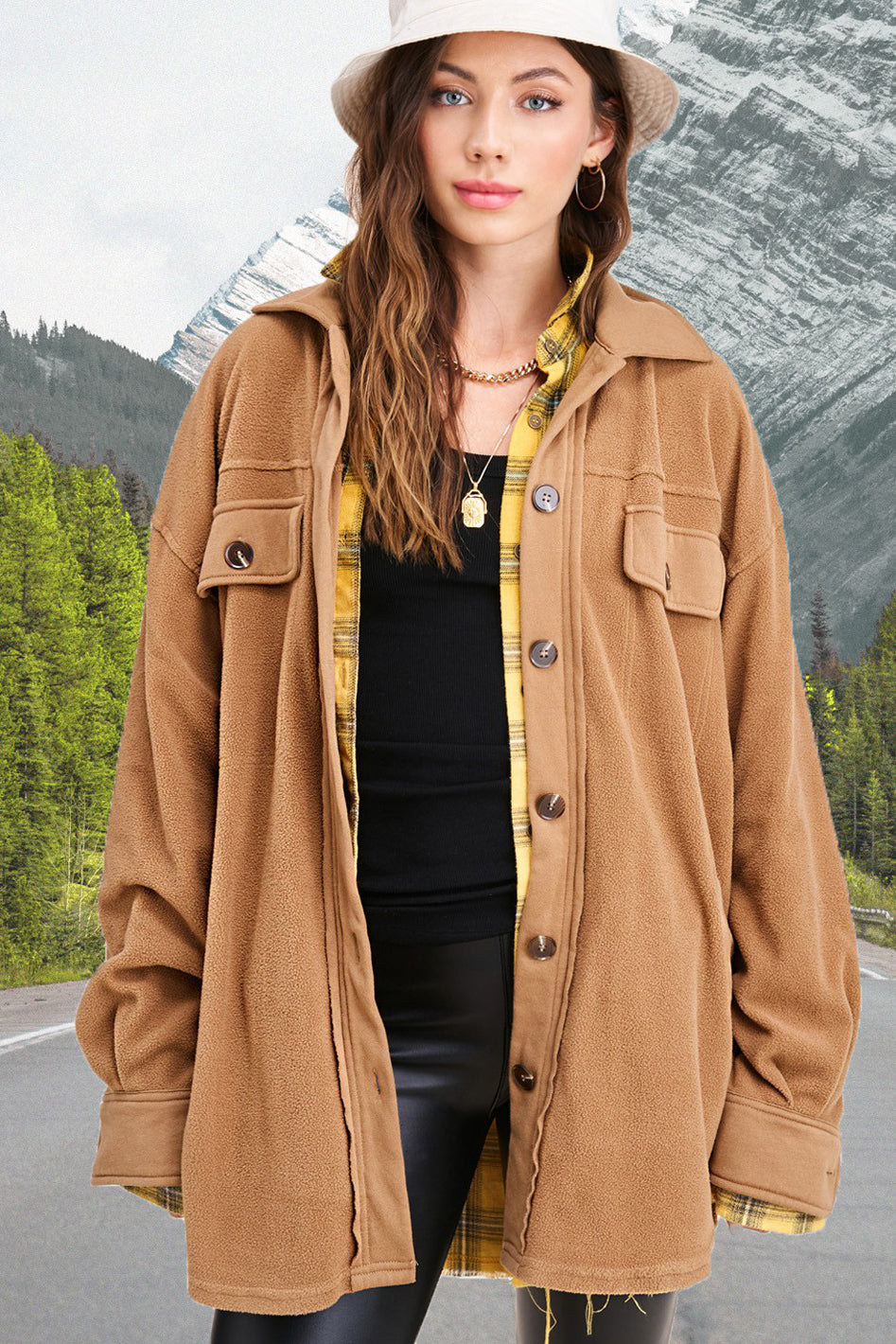 Horizon Oversized Fleece Shirt Jacket