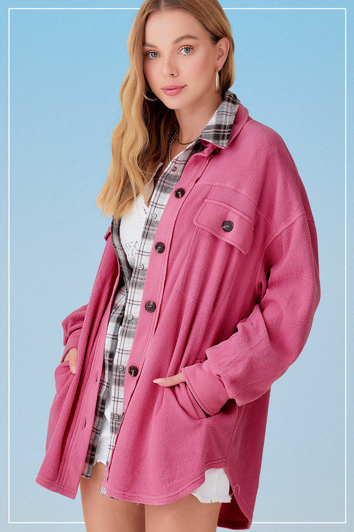 Horizon Oversized Fleece Shirt Jacket