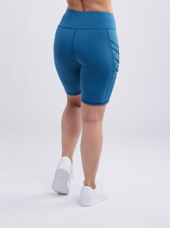 High-Waisted Mid-Thigh Shorts w Pockets - Azoroh