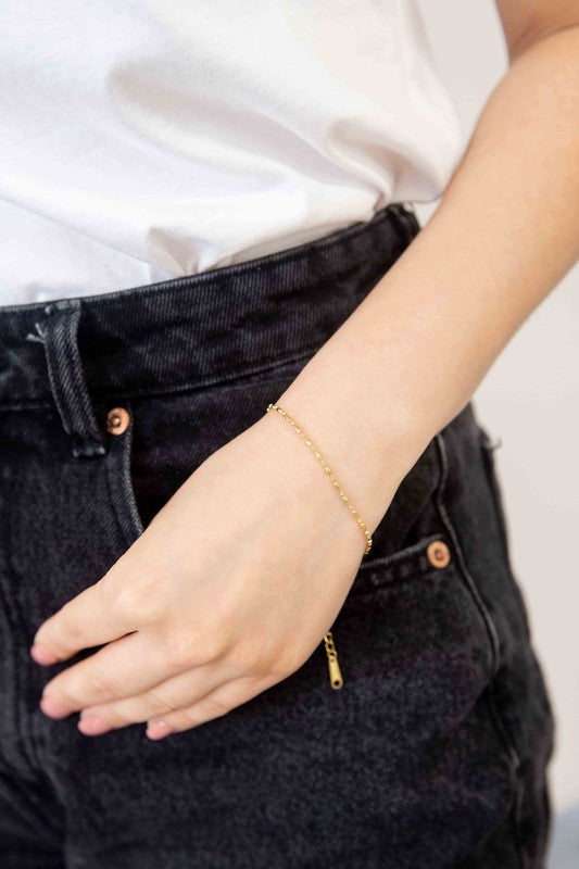 Mini Gold Bead Chain Bracelet - Azoroh