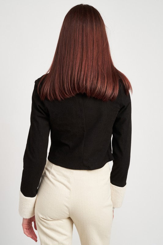 Aspen Statement Contrast Crop Jacket