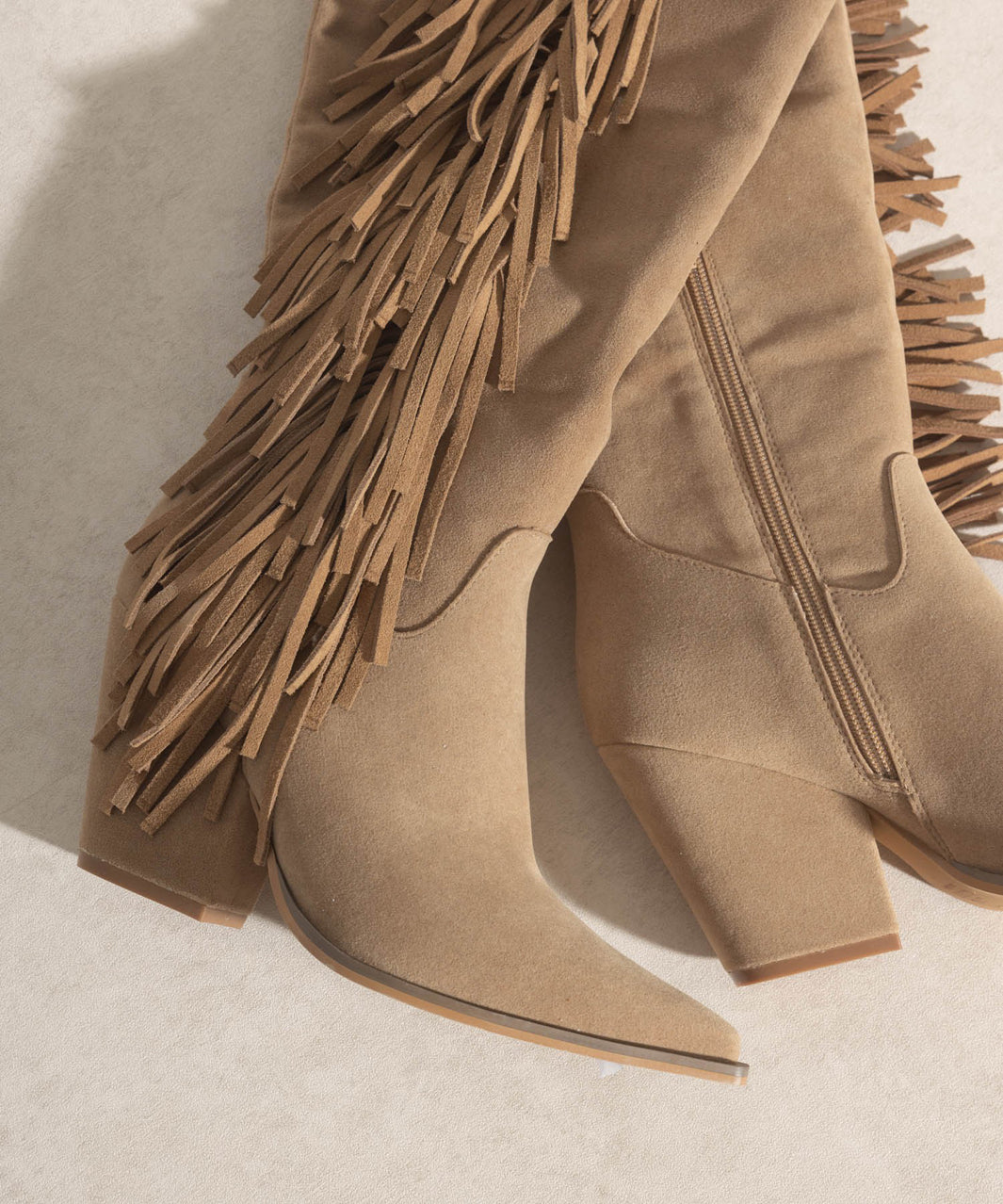 OASIS SOCIETY OUT WEST - Knee-High Fringe Boots - Azoroh