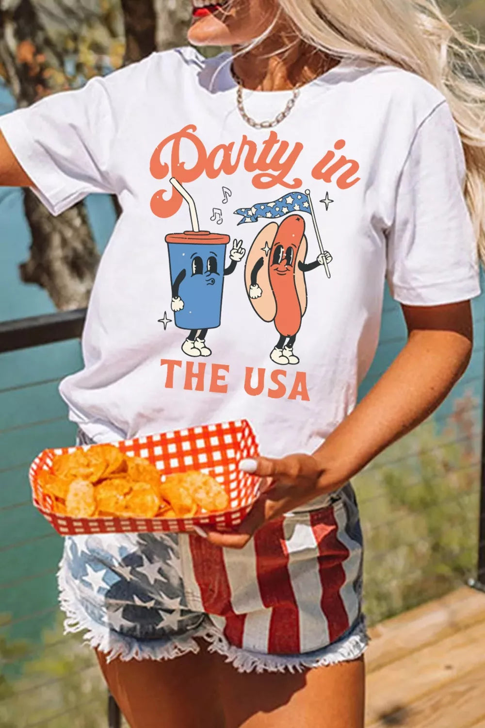 Party in the USA retro patriotic graphic tee