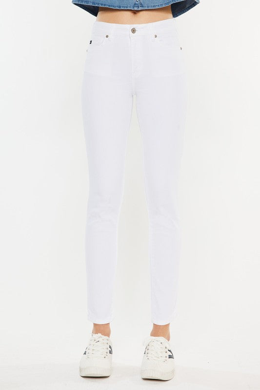 Exquisite High Rise Ankle Skinny Jeans | Stretch Comfort Fit