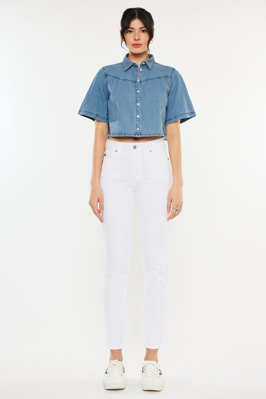 Exquisite High Rise Ankle Skinny Jeans | Stretch Comfort Fit