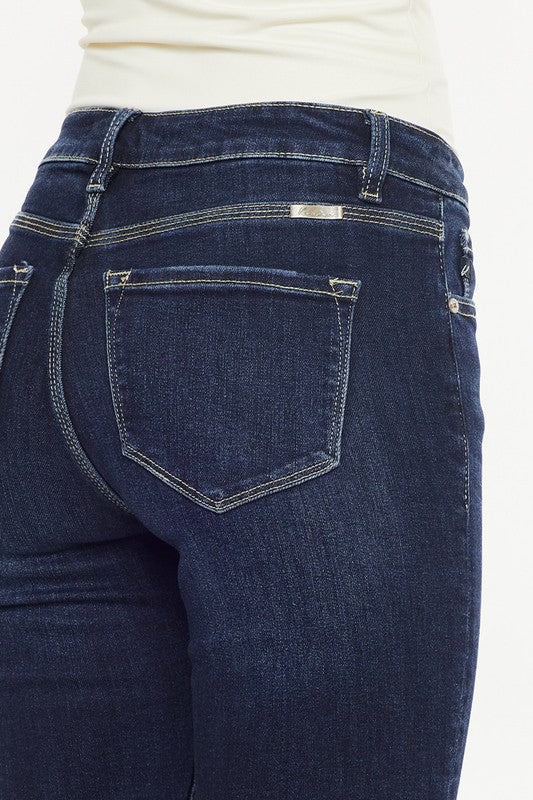 Parkway High Rise Button Front Cuffed Bermuda Shorts