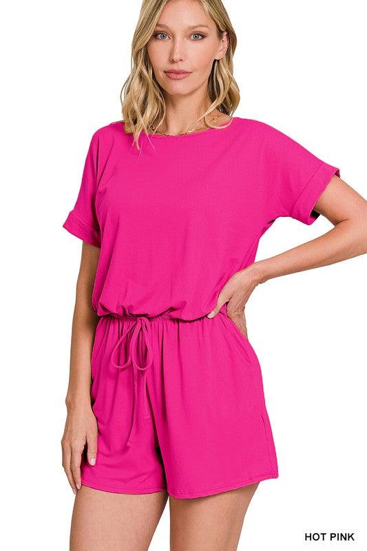 Brushed DTY Romper with Pockets - Azoroh