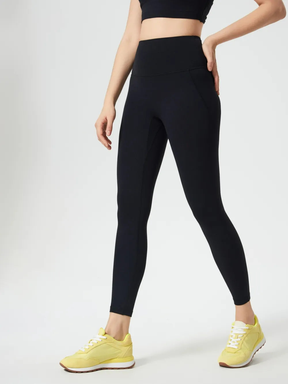 Wide waistband high-rise active leggings