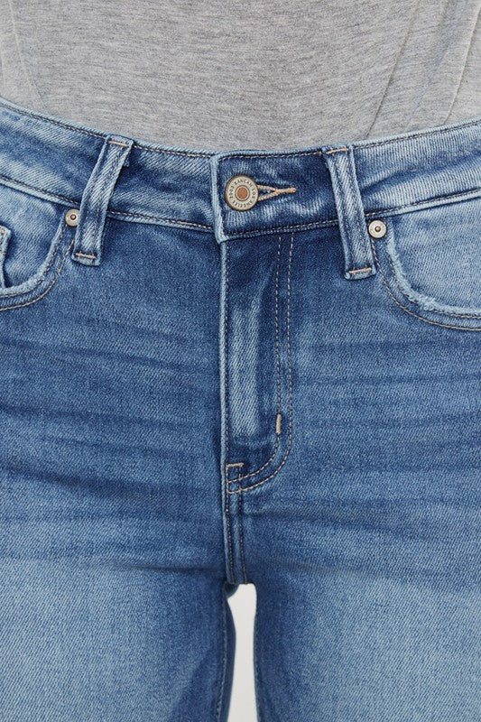 Charisma High Rise Fray Hem Ankle Skinny Jeans
