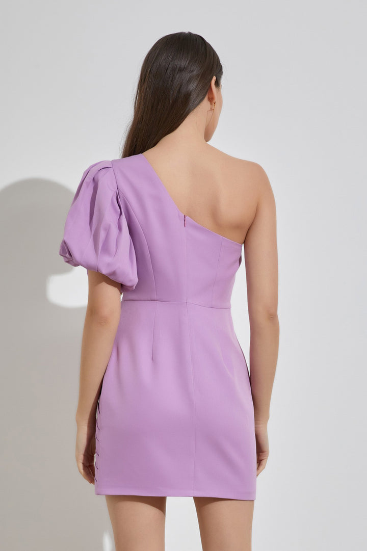One Shoulder Ruffle Dress - Azoroh