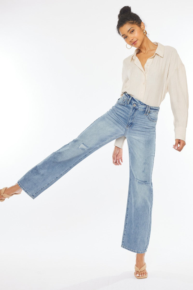 90's Wide Leg Straight Jeans - Azoroh