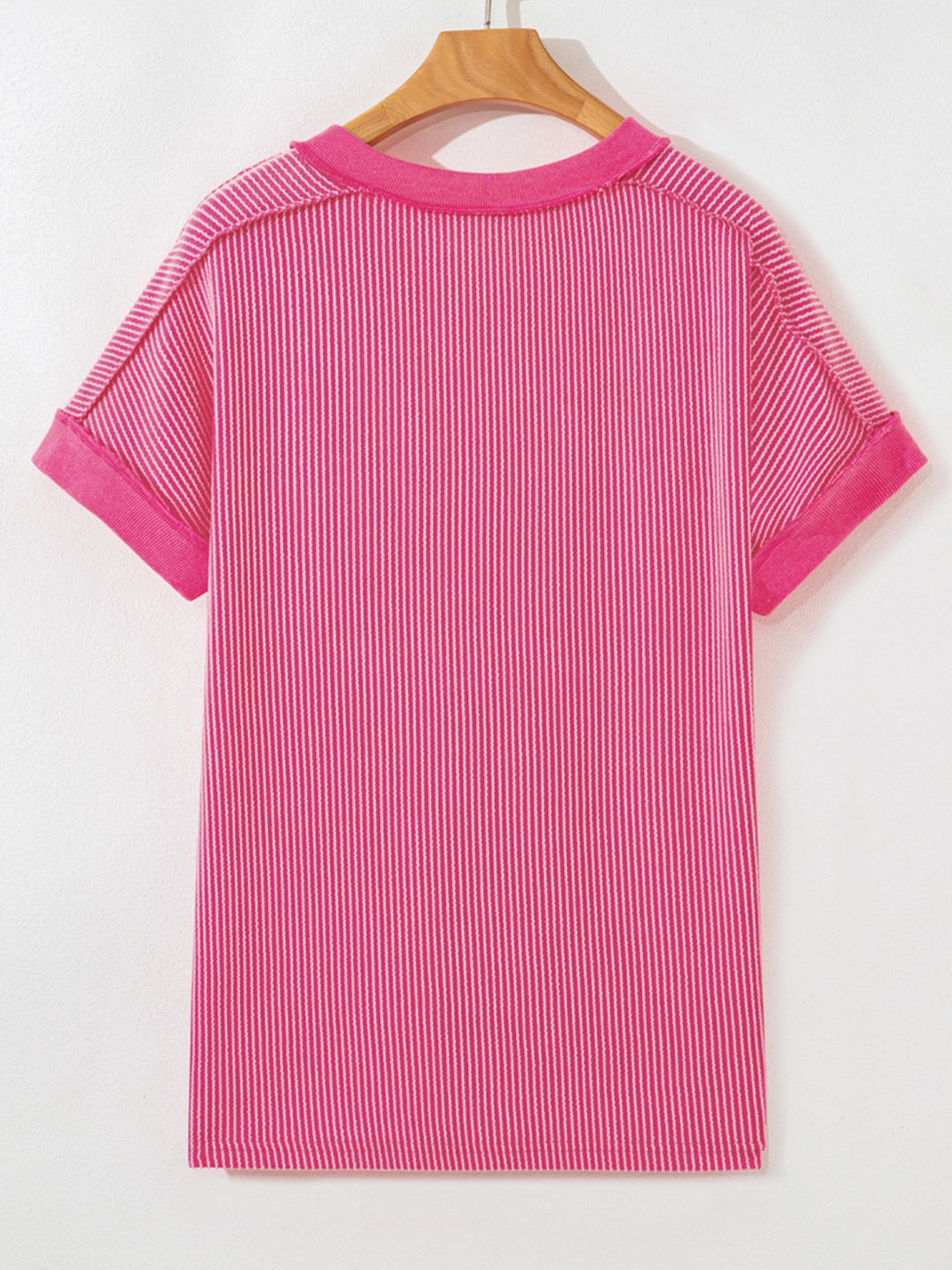 Sequin patriotic balloon dog ribbed v-neck tee