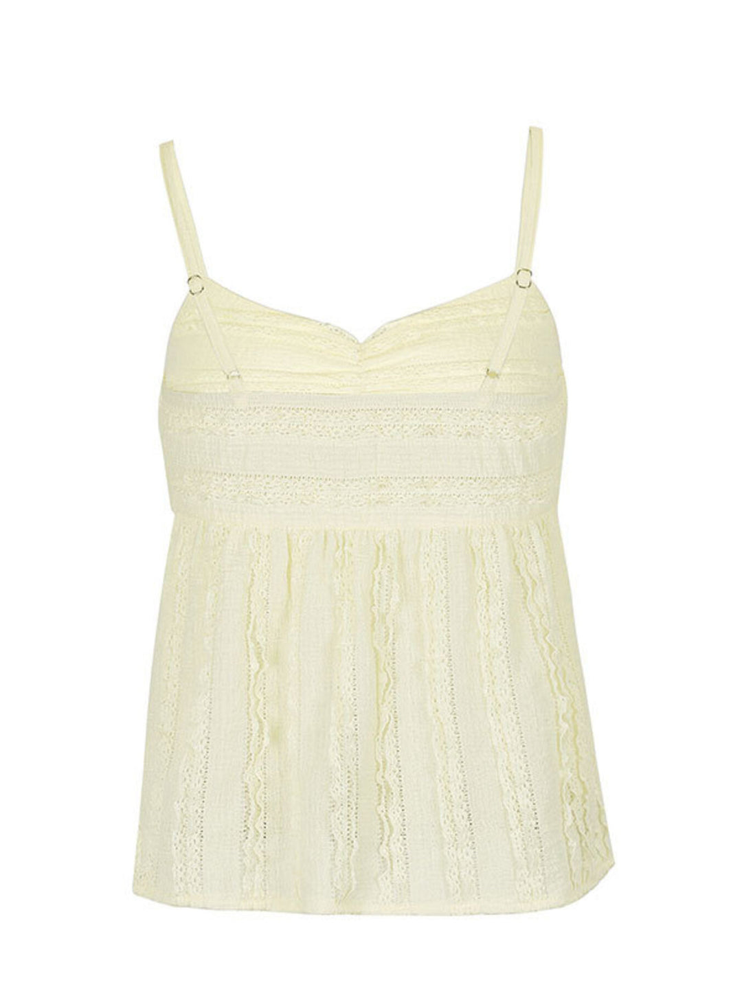 Textured ruched sweetheart neck babydoll cami