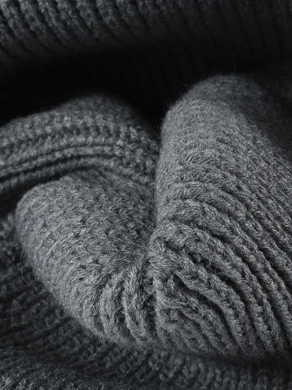 Embroidered bow ribbed knit cuffed beanie hat
